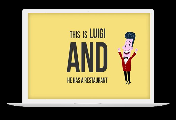 this is luigi and he has a restaurant